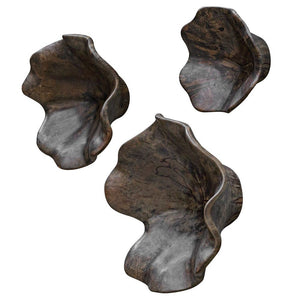 Teo Wood Wall Decor Mocha S/3