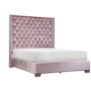 Gloria Tufted Bed Pink