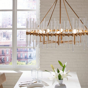 Crystal Stick 8 Lt Chandelier