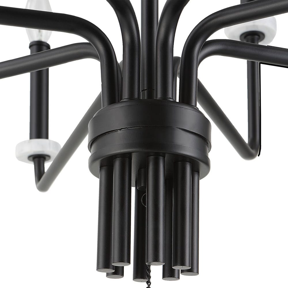 Ebony Elegance 8 Lt Chandelier
