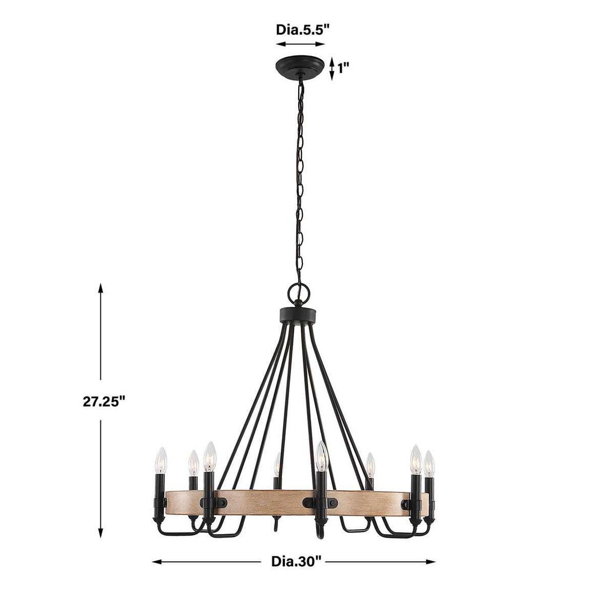 Deschutes 8 Lt Chandelier