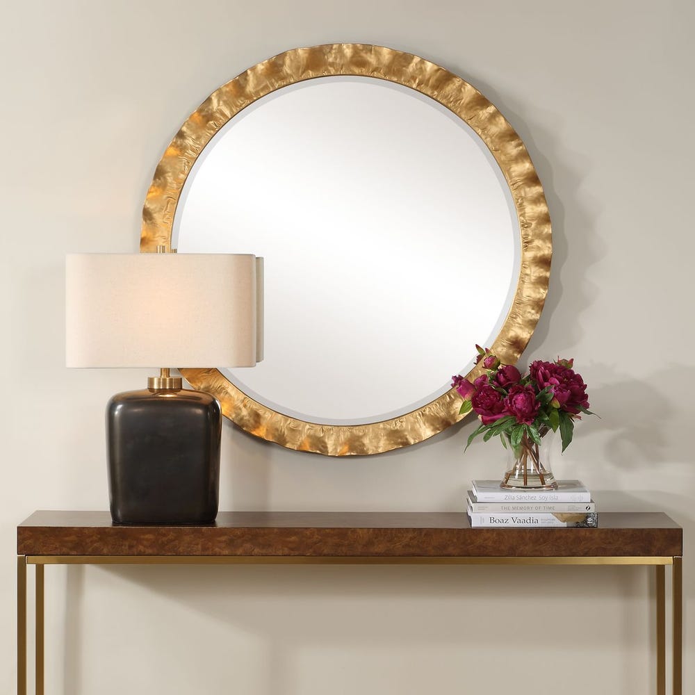 Haya Round Mirror Gold