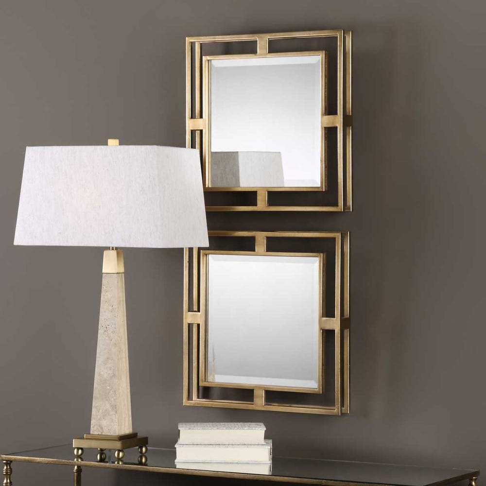 Allick Square Mirrors S/2
