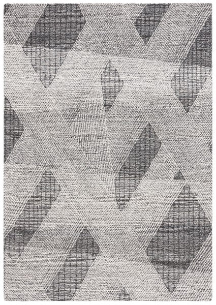 Vivid 5&#39;x8&#39; Charcoal and Ivory Area Rug