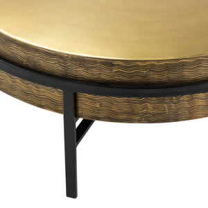 Hudson Textured Brass Cocktail Table
