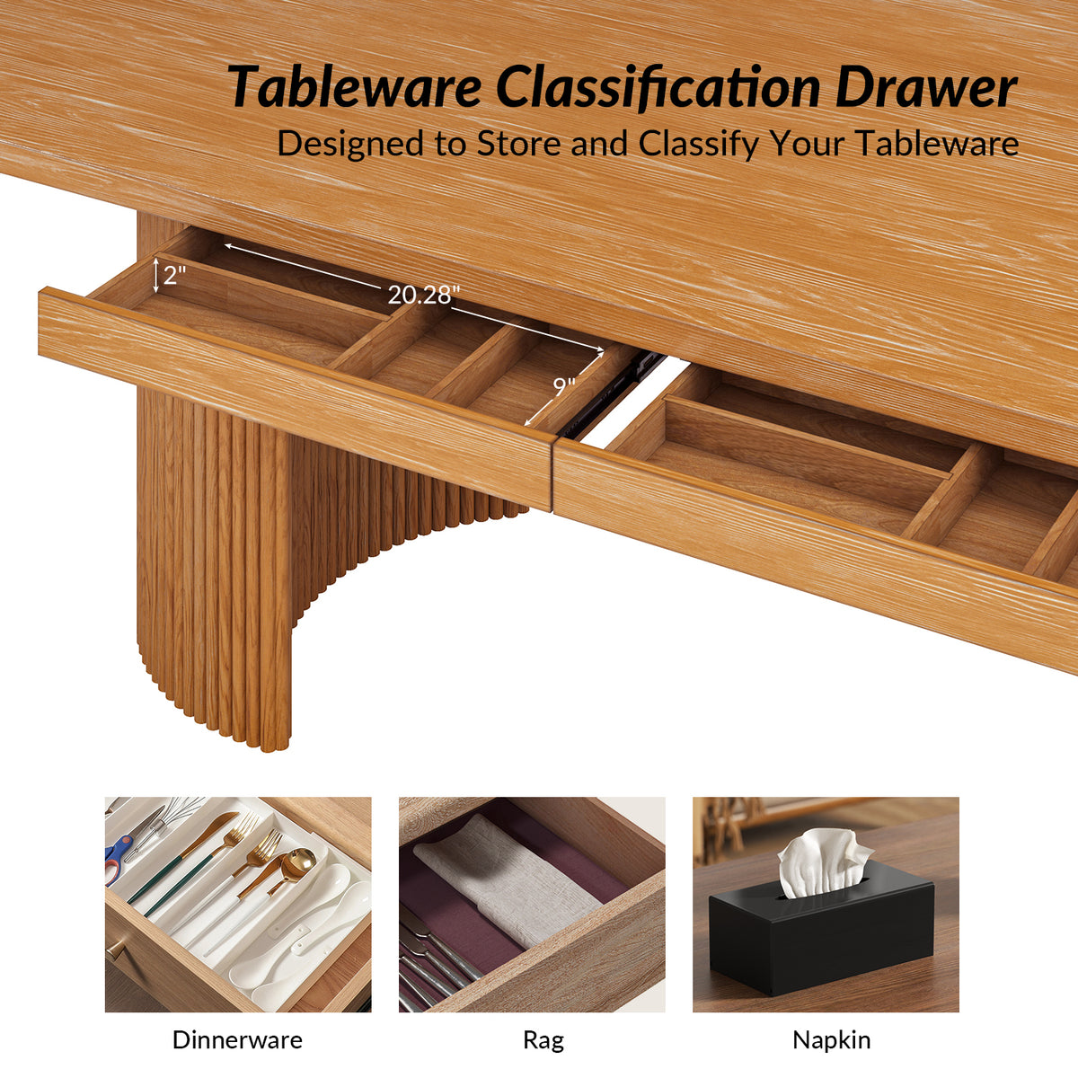 Plano 94&quot; Dining Table