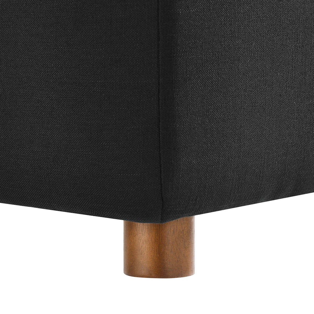 Commix 3 Piece Down Filled Overstuffed Sectional Sofa Set in Black