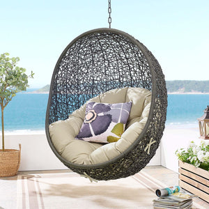 Hide Sunbrella Fabric Swing Outdoor Patio Lounge Chair Without Stand