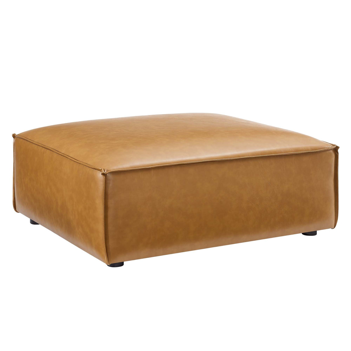 Restore 4-Piece Vegan Leather Sectional Sofa in Tan