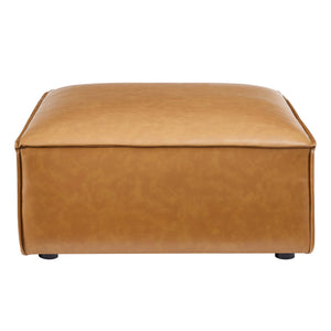 Restore 4-Piece Vegan Leather Sectional Sofa in Tan