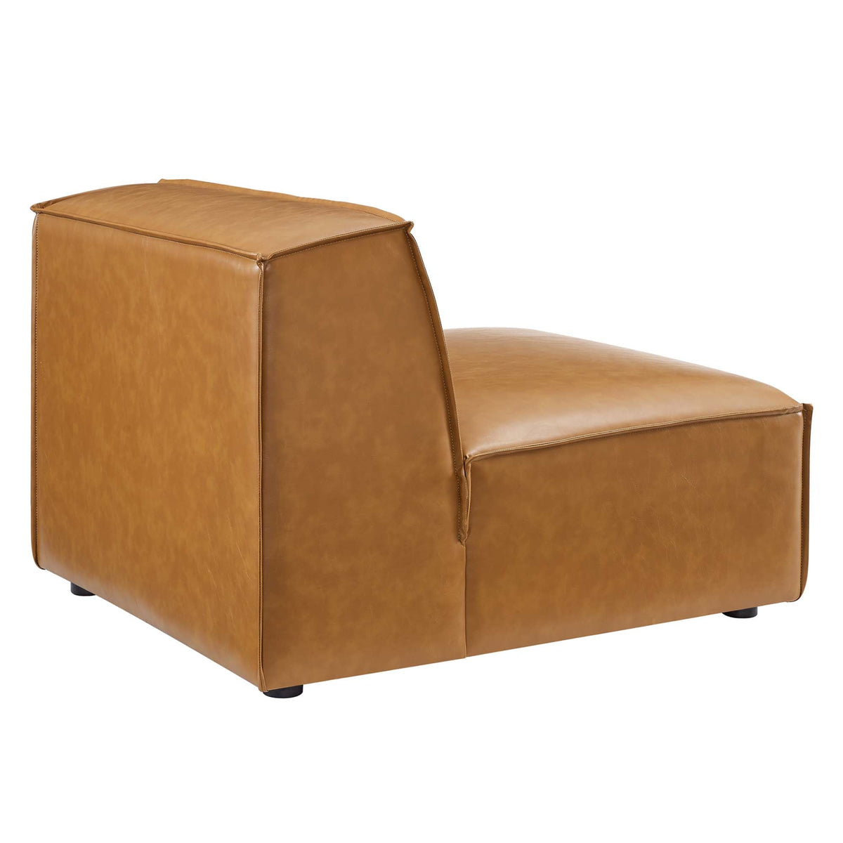 Restore 4-Piece Vegan Leather Sectional Sofa in Tan