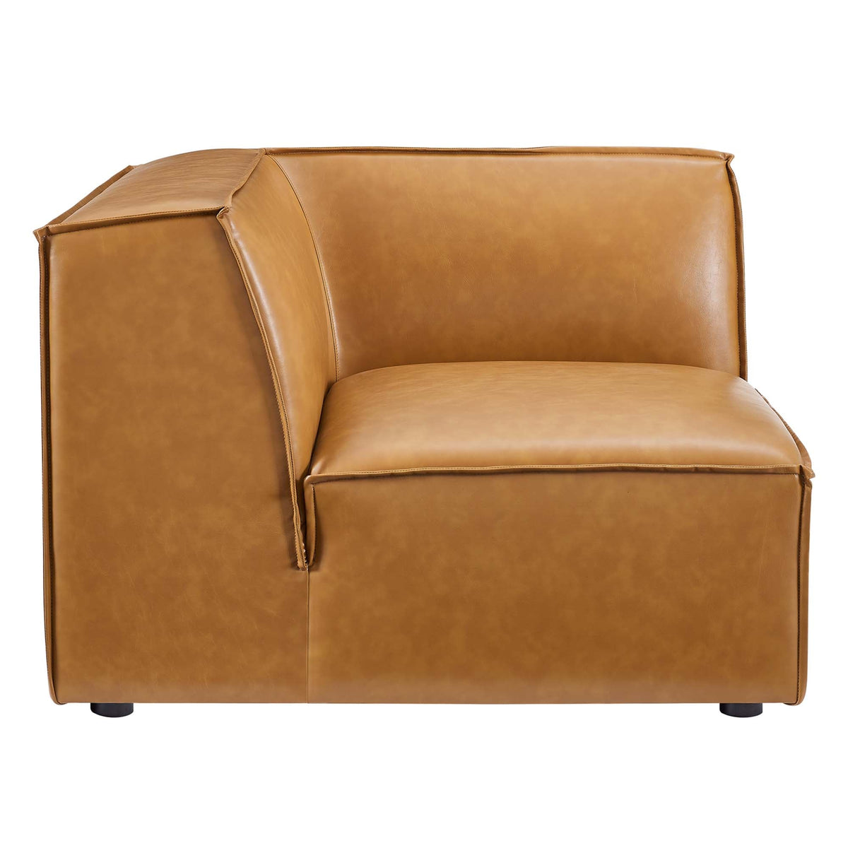 Restore 5-Piece Vegan Leather Sectional Sofa in Tan