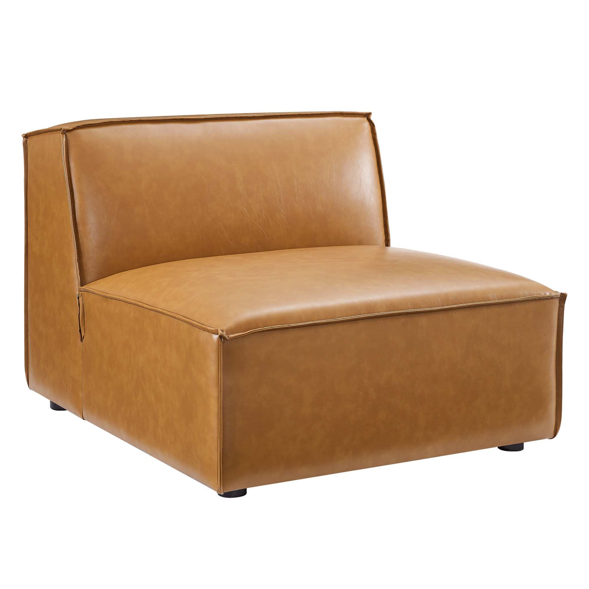 Restore 5-Piece Vegan Leather Sectional Sofa in Tan