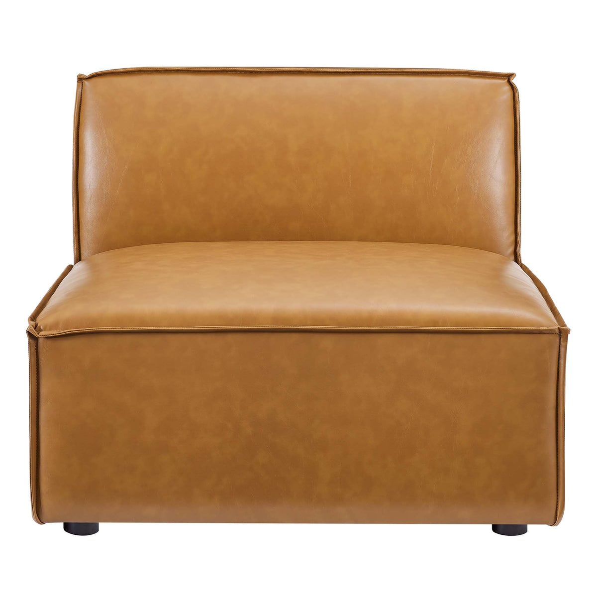Restore 5-Piece Vegan Leather Sectional Sofa in Tan