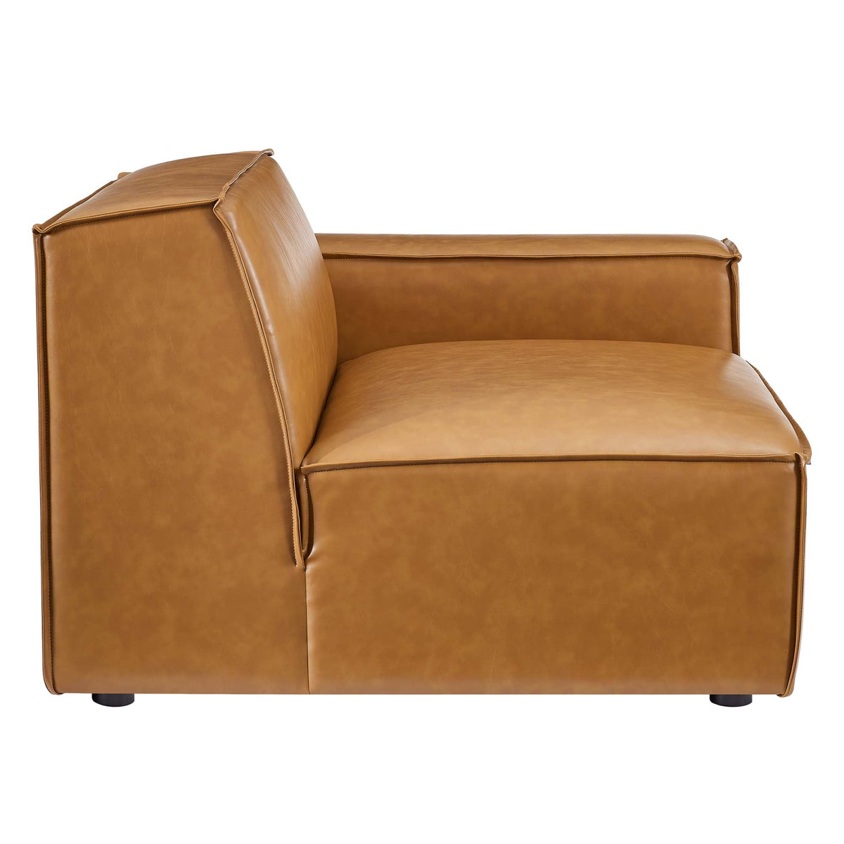 Restore 5-Piece Vegan Leather Sectional Sofa in Tan