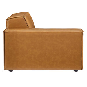 Restore 5-Piece Vegan Leather Sectional Sofa in Tan