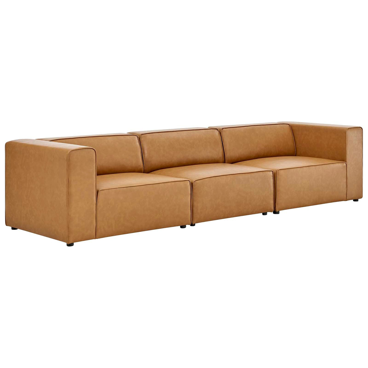 Joplin 3PC Vegan Leather Sofa
