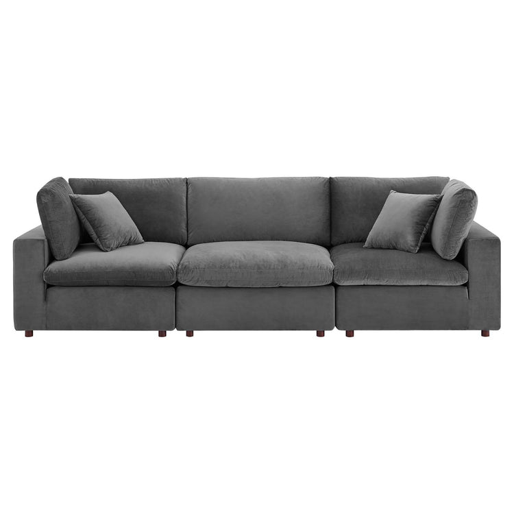 Lax Super Stuffed 3PC Velvet Sofa