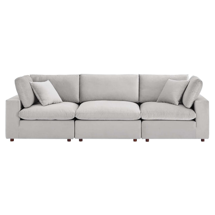 Lax Super Stuffed 3PC Velvet Sofa