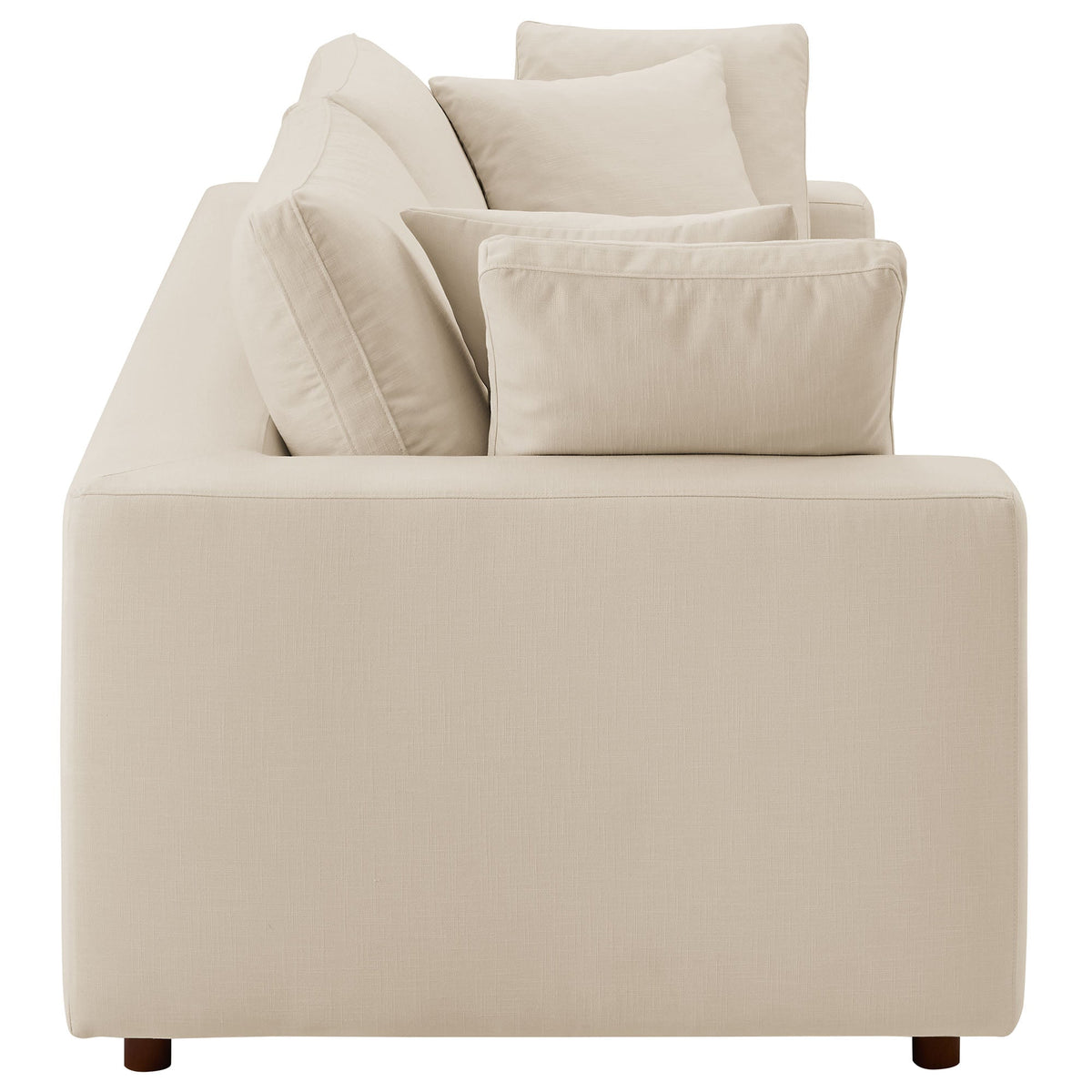 Commix Down Filled Overstuffed Sleeper Sofa in Light Beige