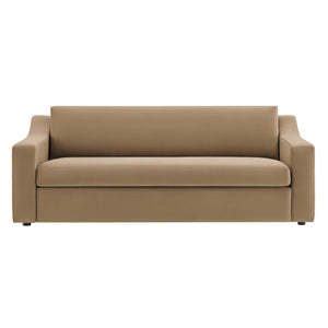 Liora Performance Velvet Sofa in Taupe