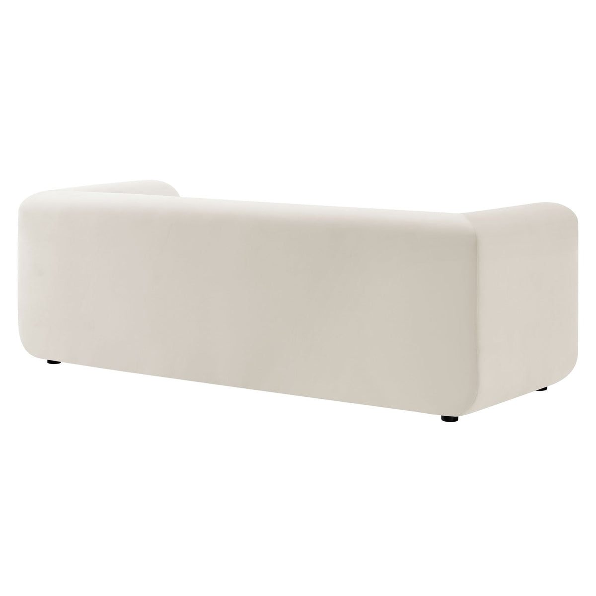 Leif 89" Performance Velvet Upholstered Sofa in Alabaster