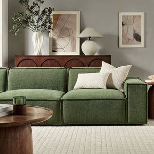 Restore 3-Piece Performance Fabric Upholstered Modular Sofa Set in Foliage