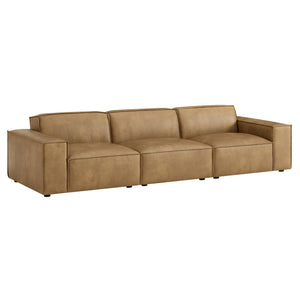 Restore 3-Piece Vegan Leather Modular Sofa Set in Toast