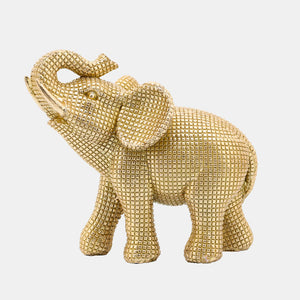Resin 7 Elephant Table Accent Gold