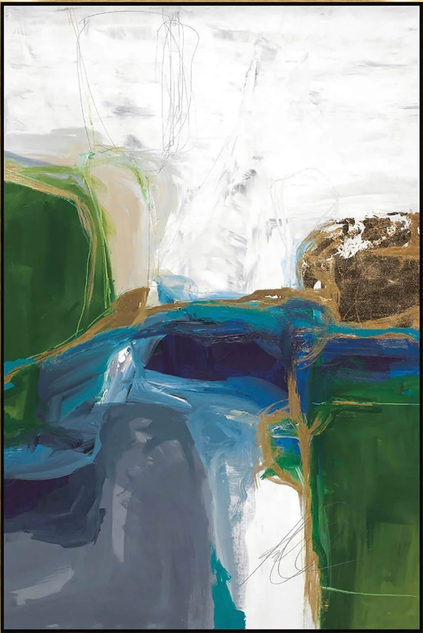 Bloquer III Framed W/ Gold Floater 40x60