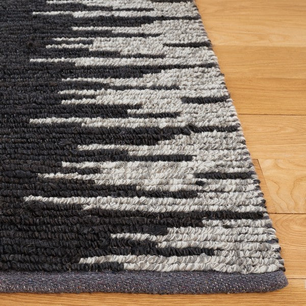 Natural Fiber Black Rug