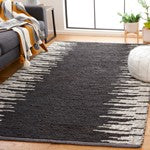 Natural Fiber Black Rug