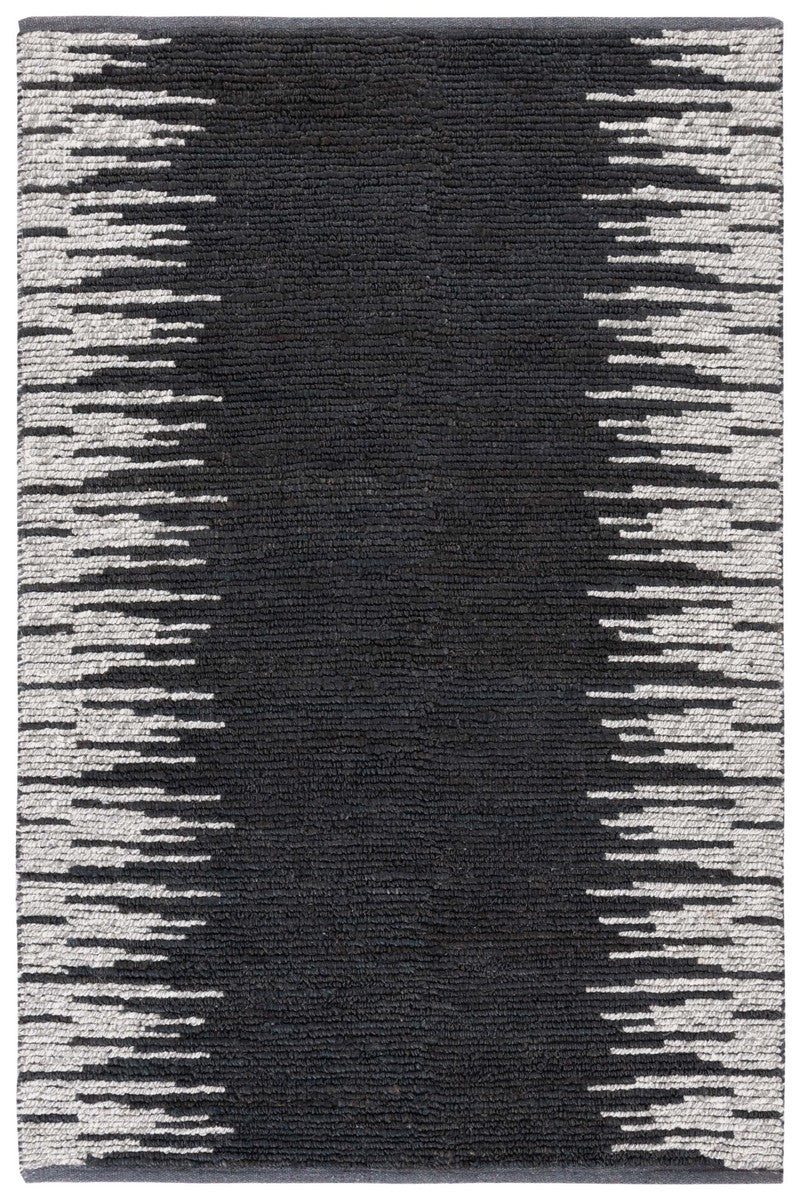 Natural Fiber Black Rug