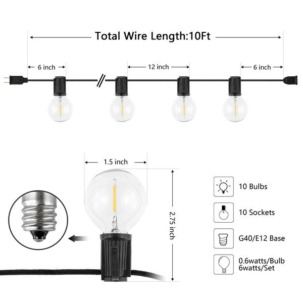 Kennett Outdoor LED String Lights
