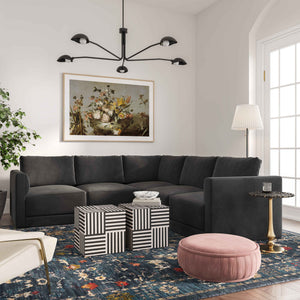 Willow Charcoal Modular L Sectional