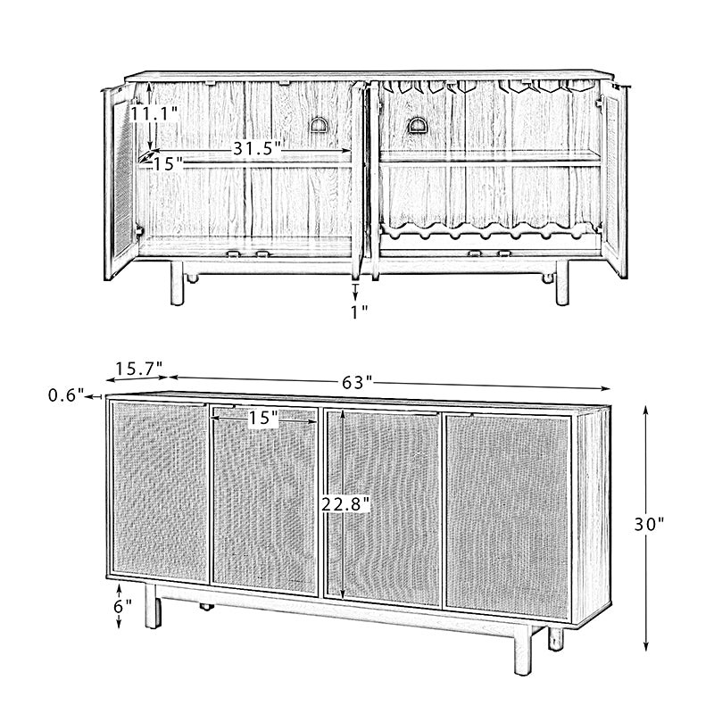 Netherland 4-Door Sideboard