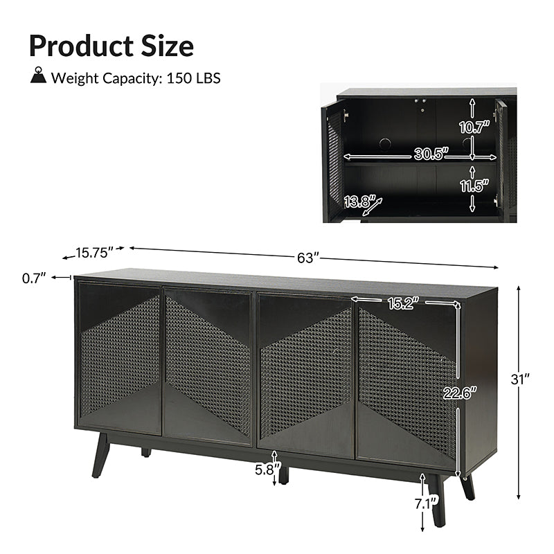 Massey 4-Door Sideboard