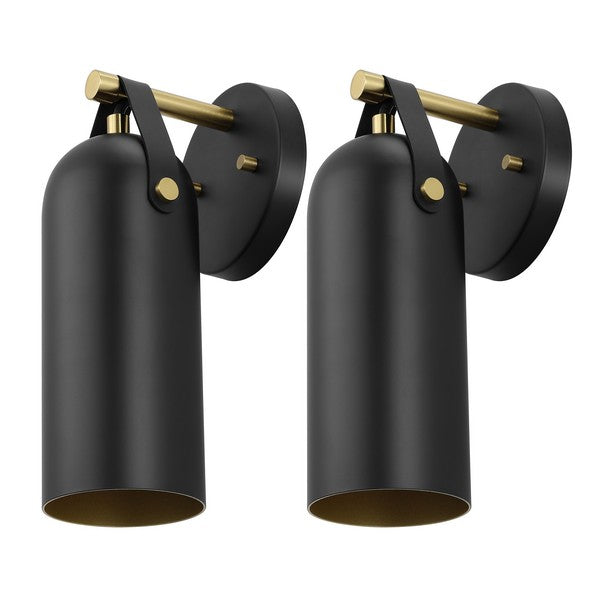 Denver Wall Sconce Set of 2 (Black)