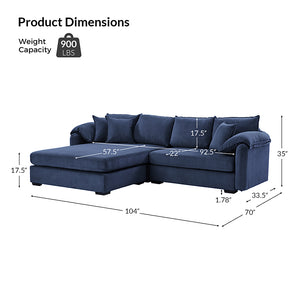 Select Reversible Sofa Chaise with Storage