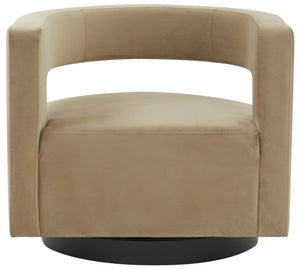 Edgar Velvet Swivel Chair