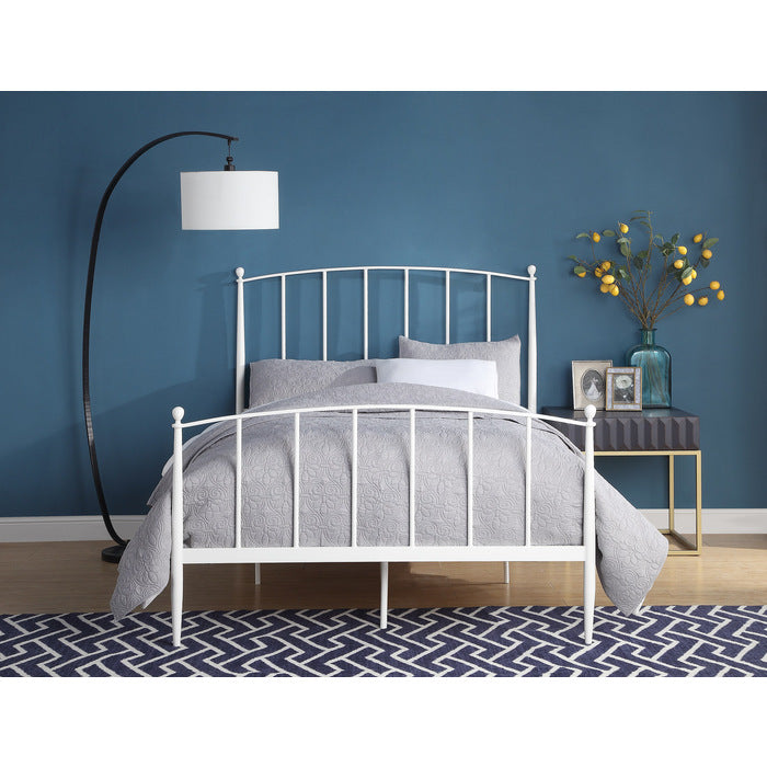 Gilda Metal Platform Bed White