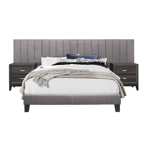 Bay King Wall Panel Bed Gray