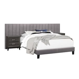 Bay King Wall Panel Bed Gray