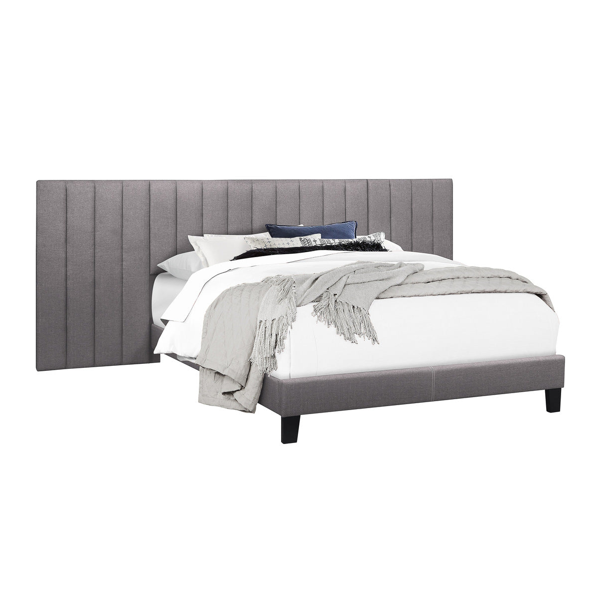 Bay King Wall Panel Bed Gray
