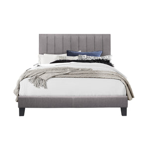 Century Platform Bed W/ Grey Fabric