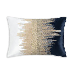 Mira Ivory Navy Velvet Lumbar Pillow