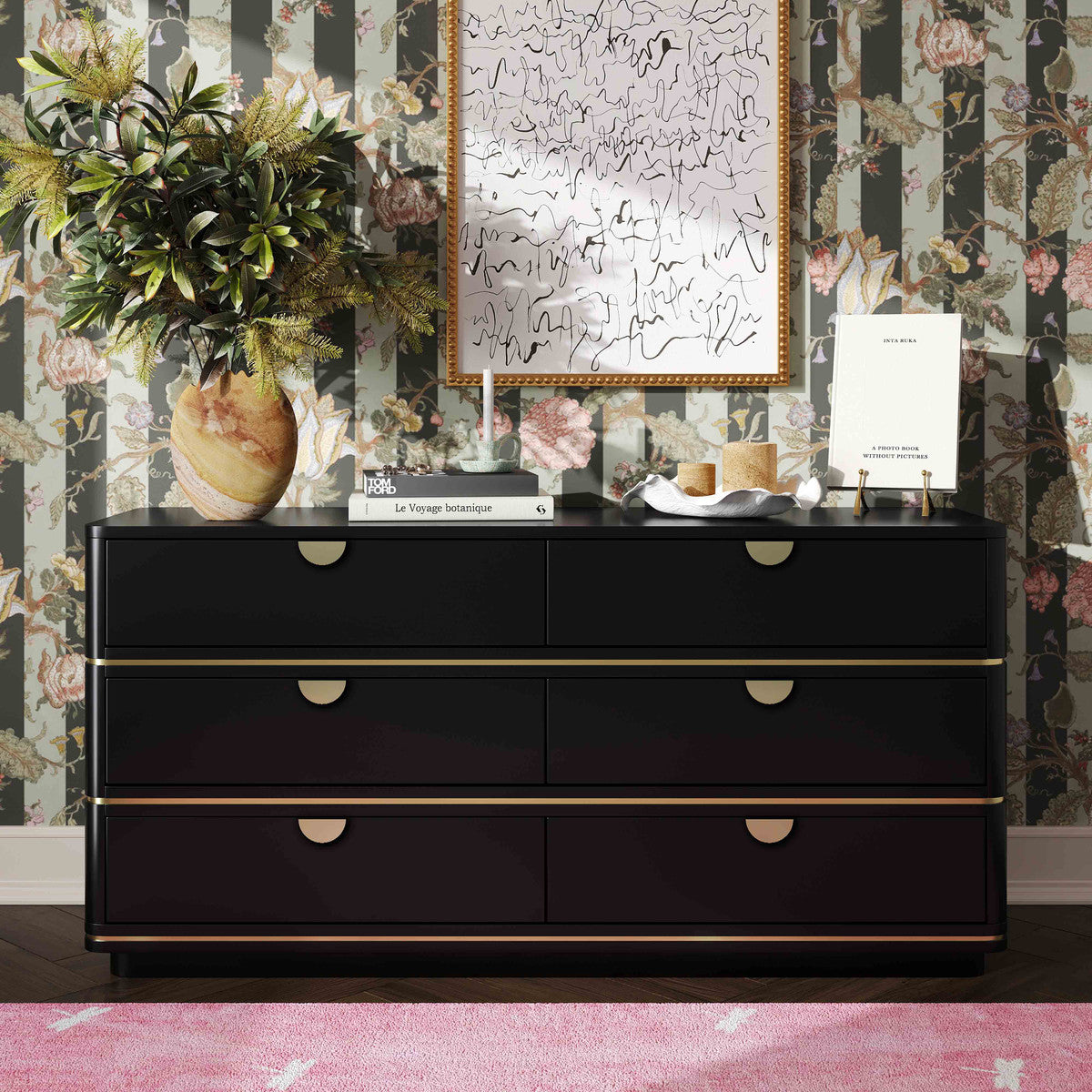 Julieta - 6 Drawer Dresser - Black Julieta - 6 Drawer Dresser - Black