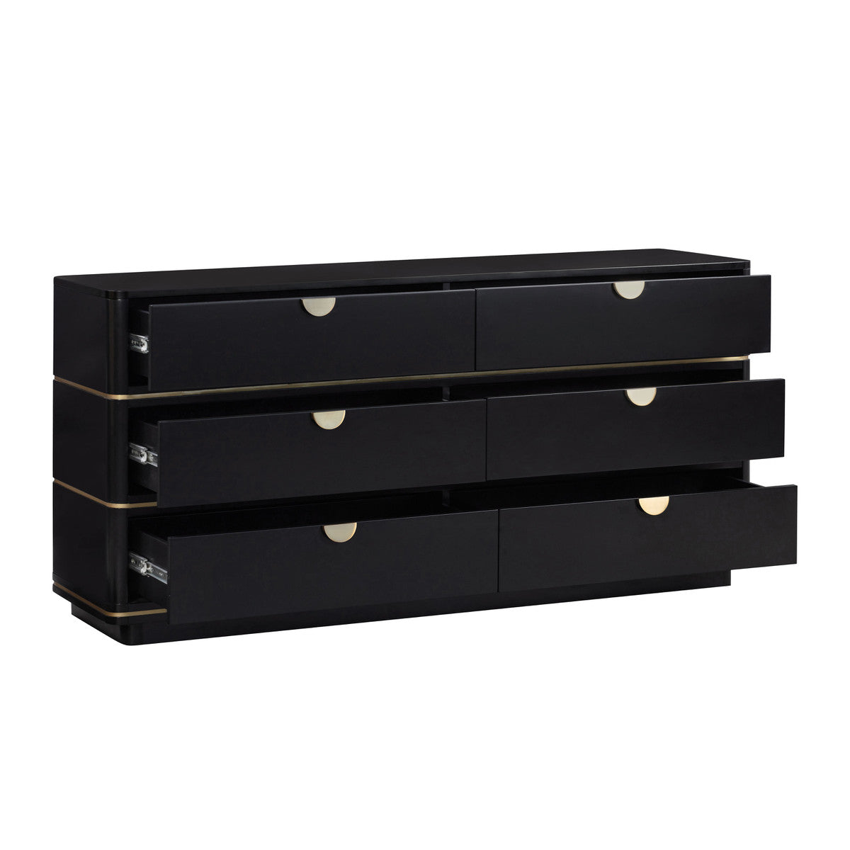 Julieta Black 6 Drawer Dresser