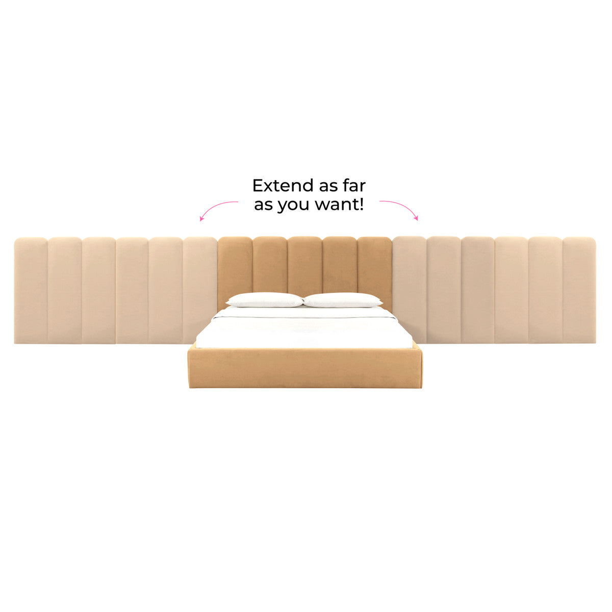 Palani Honey Velvet King Bed