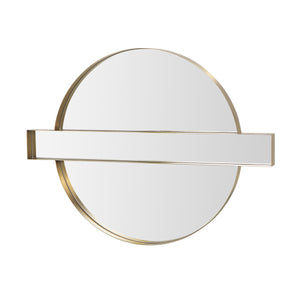 Carri Gold Round Wall Mirror